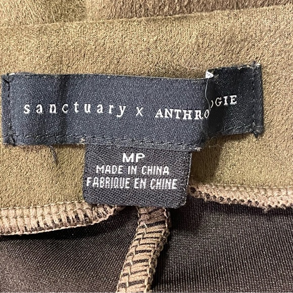 SANCTUARY by ANTHROPOLOGIE NWOT Lana Flare Pants in Olive Green - Picture 4 of 6